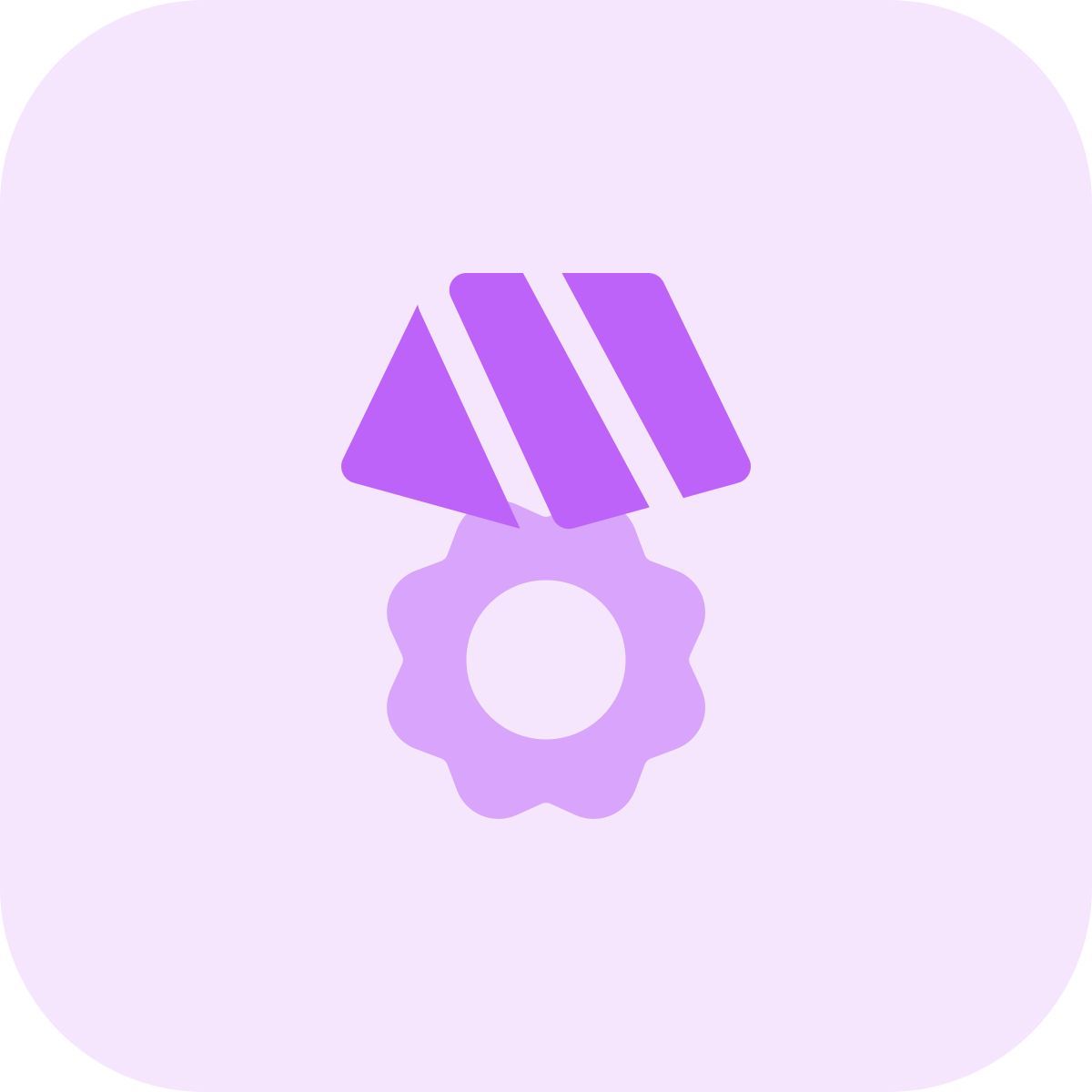 flower shaped medal icon