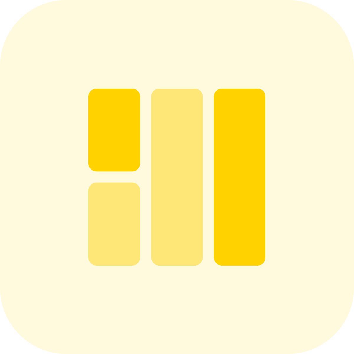 disposición de barras verticales icon