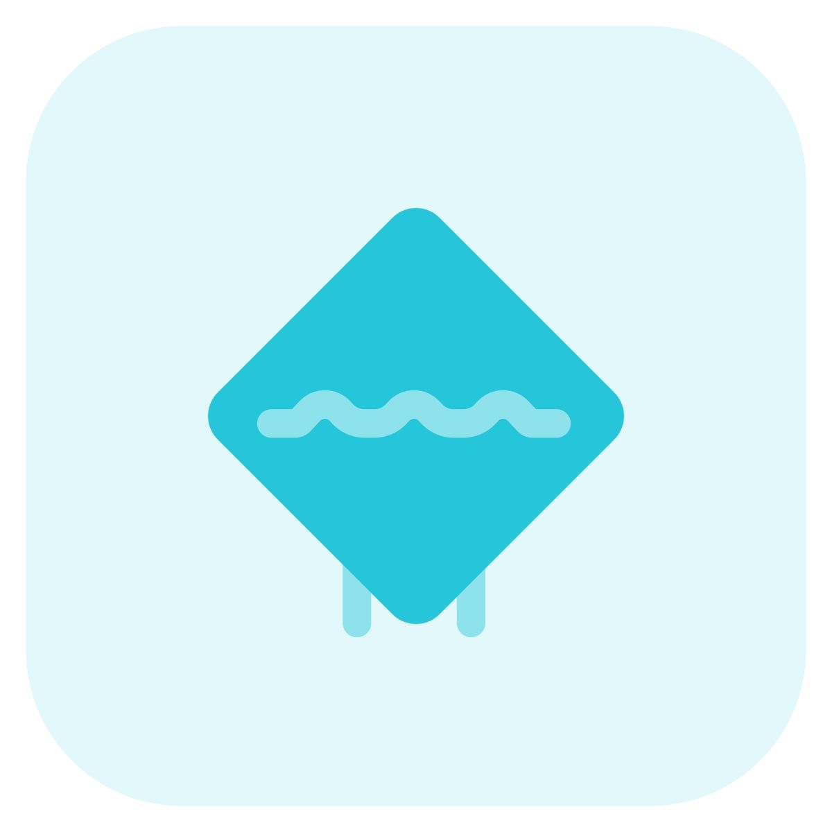 rough road sign icon