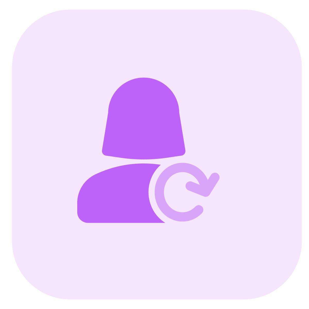 routine shift for the work process with loop arrow icon