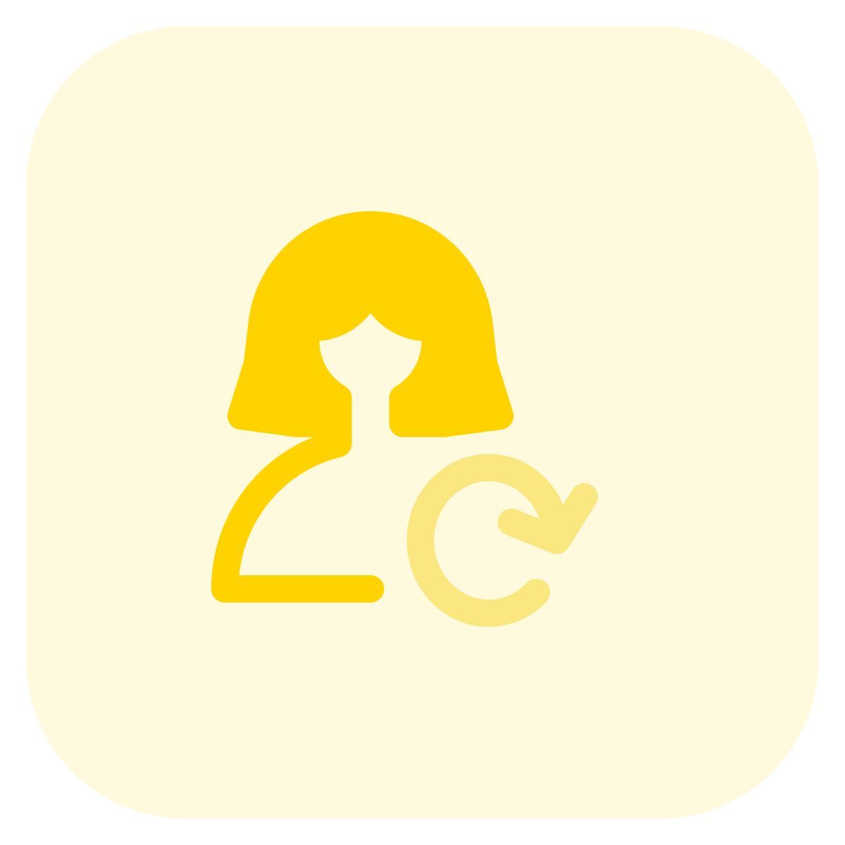 routine shift for the work process with loop arrow icon