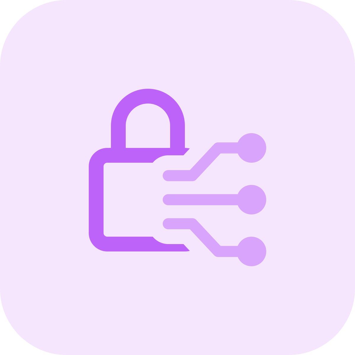 sichere integrierte technologie icon