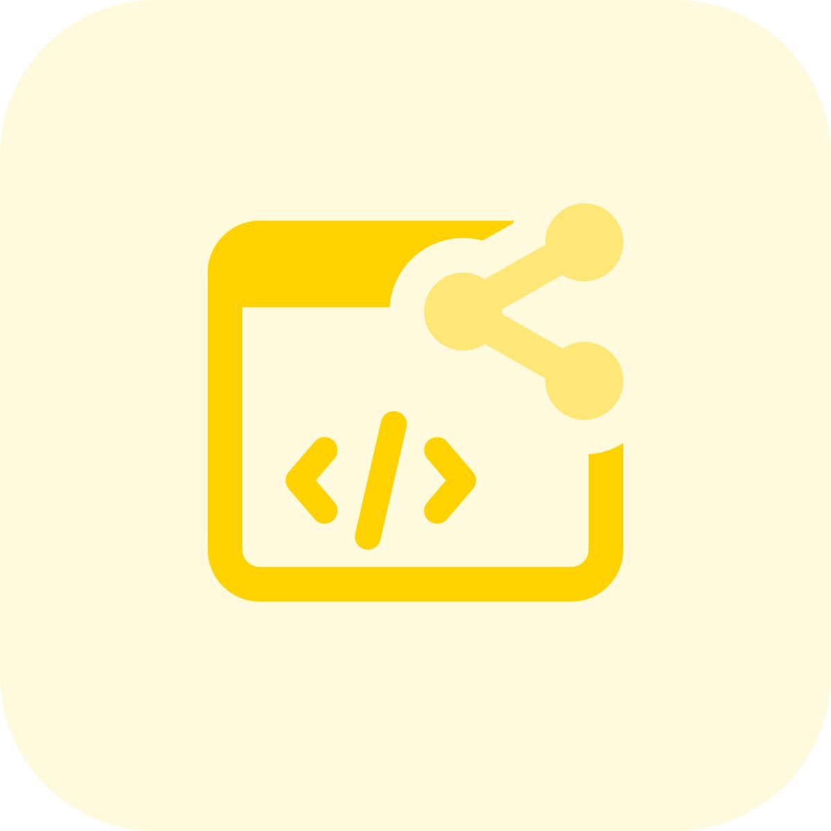 share programming code icon