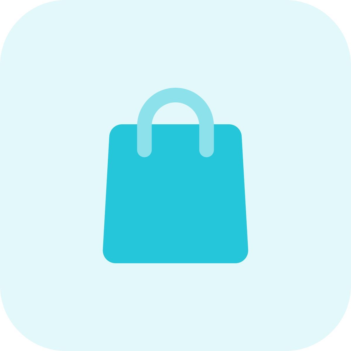 shopping bag isolated on a white background icon