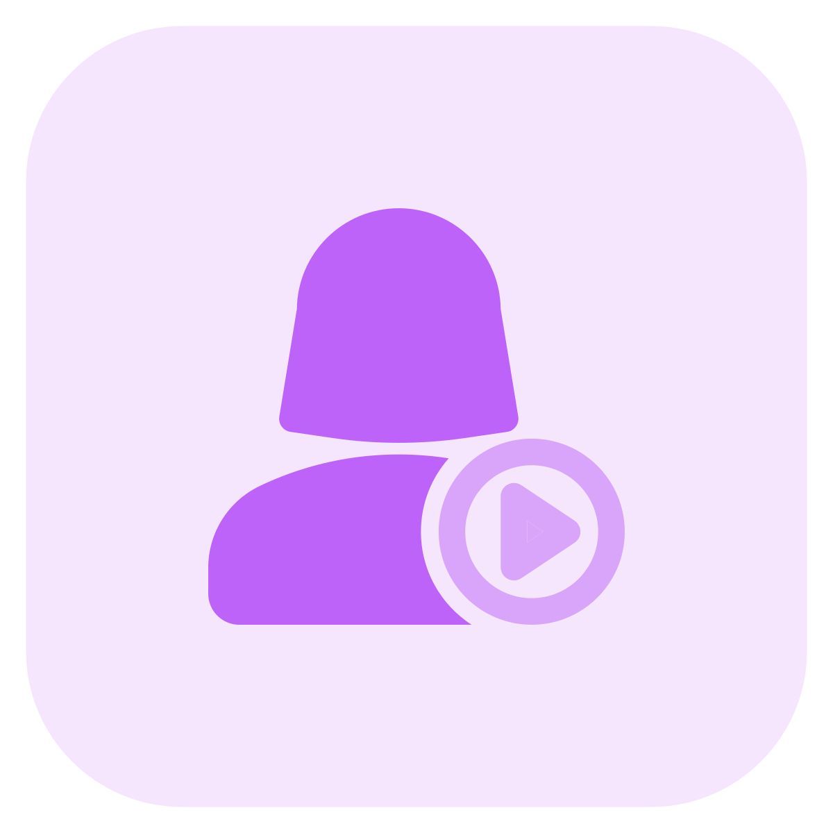 single female user sharing the multimedia on a web messenger icon