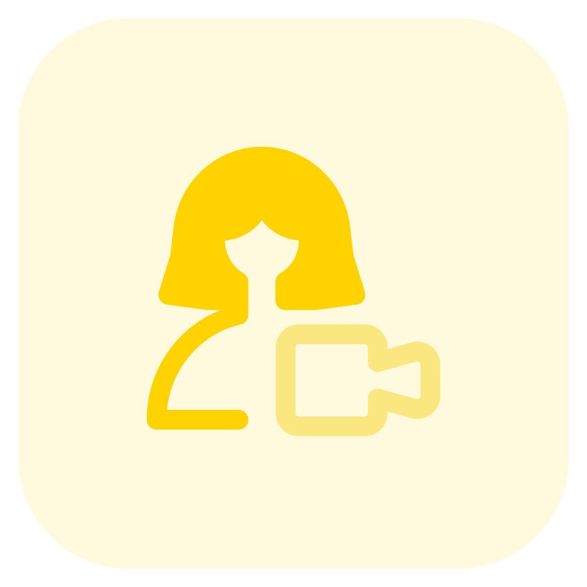 single user under video chat meeting during lockdown icon