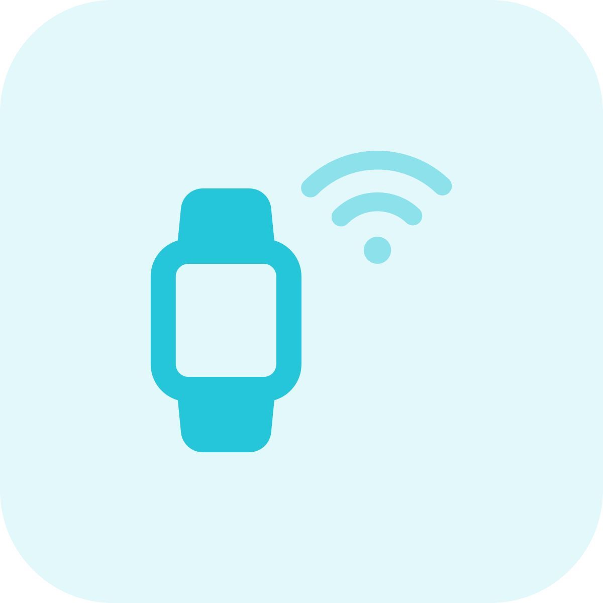 smartwatch with wi fi icon