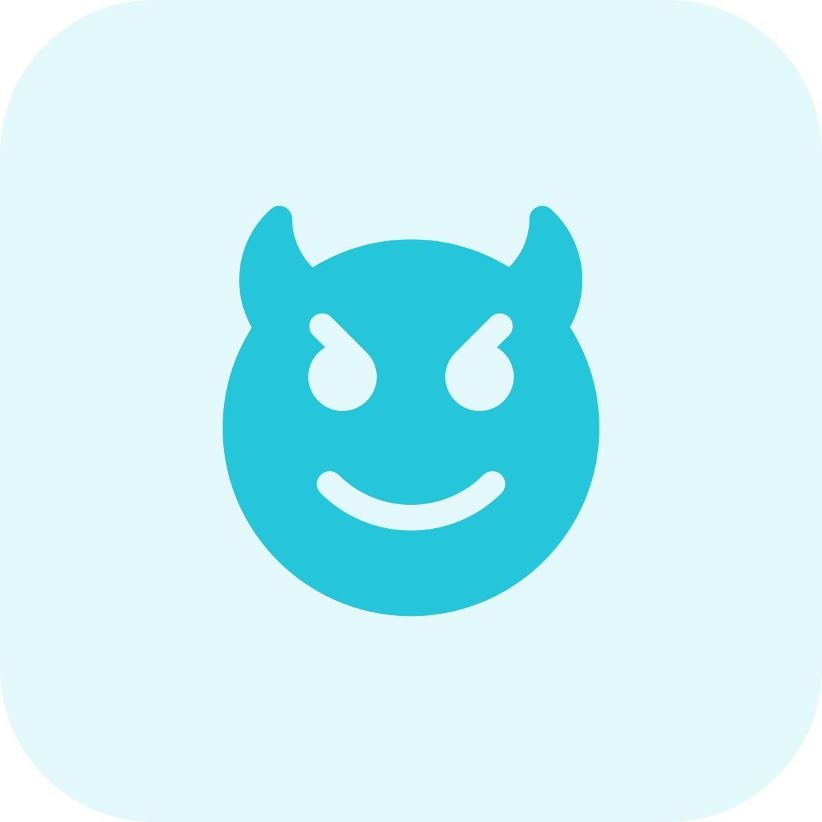 evil smiling devil icon