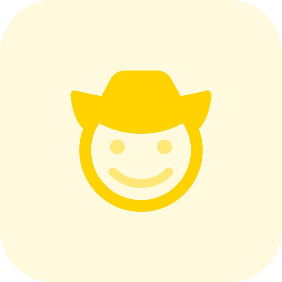 lächelnder cowboy icon