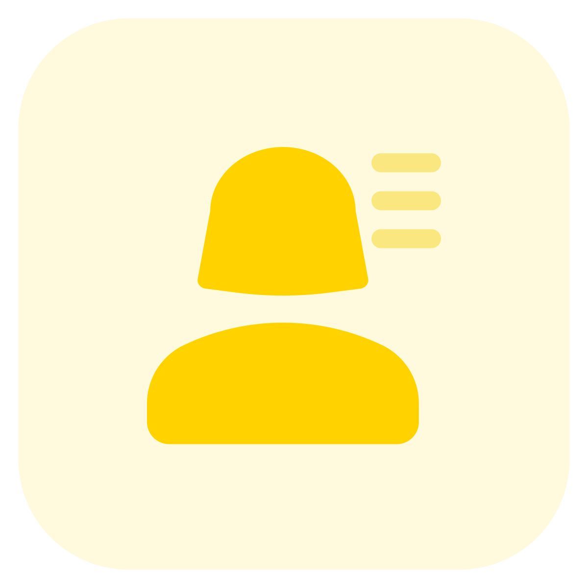 social media profile with hamburger menu button style icon