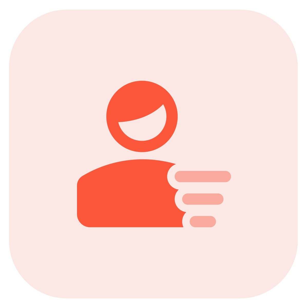 center aligned user list icon