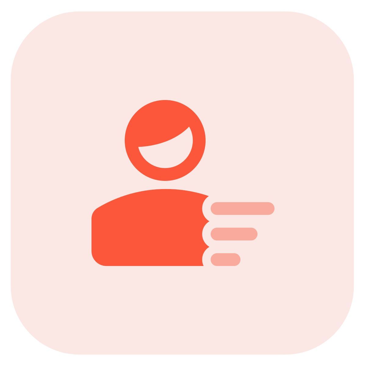 left aligned user list icon