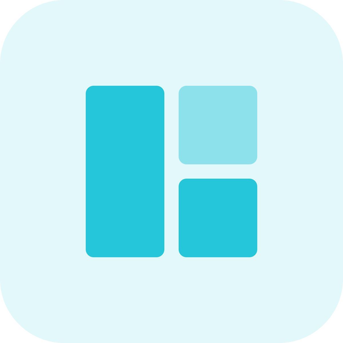 layout della barra laterale verticale icon