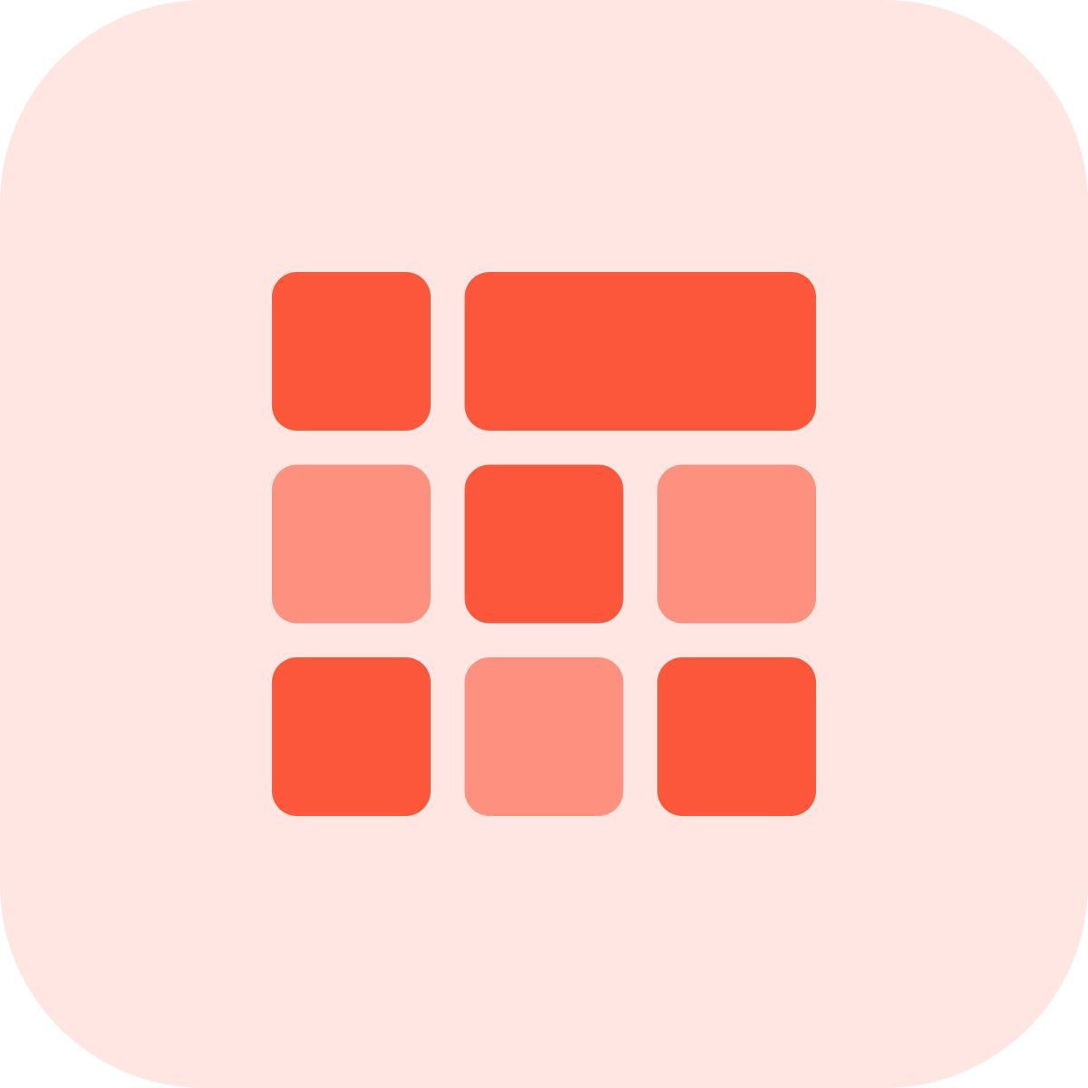 方形单元布局 icon
