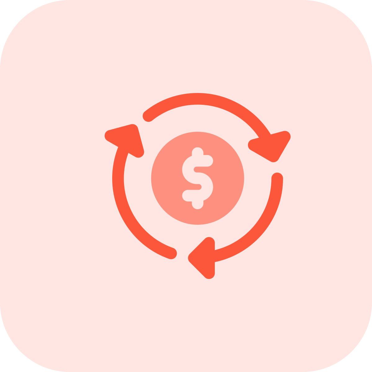 syncing money transfer icon