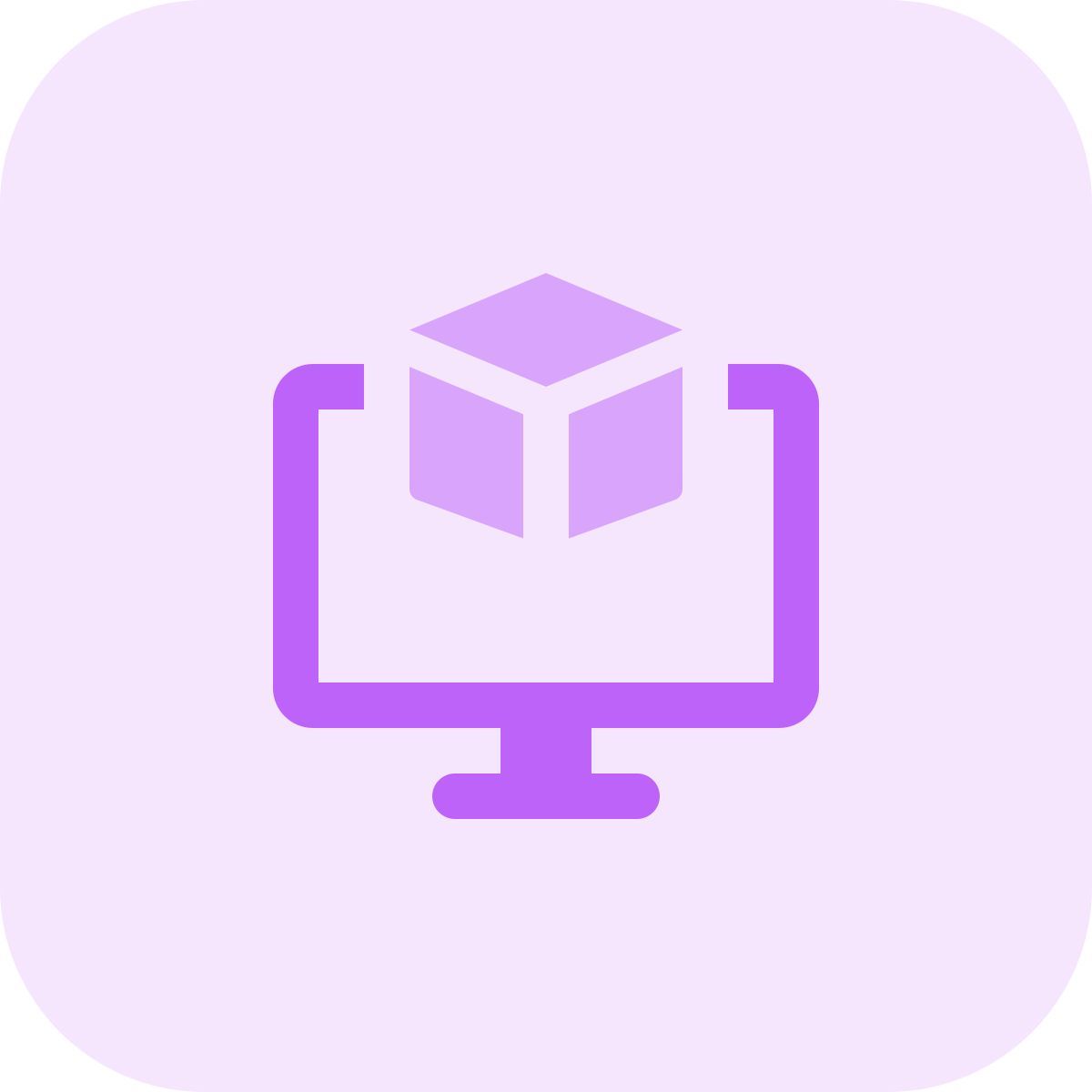 computer 3d printing icon