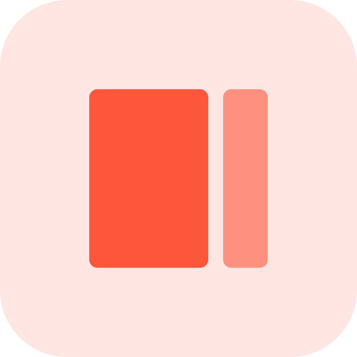 contenu avec barre latérale icon