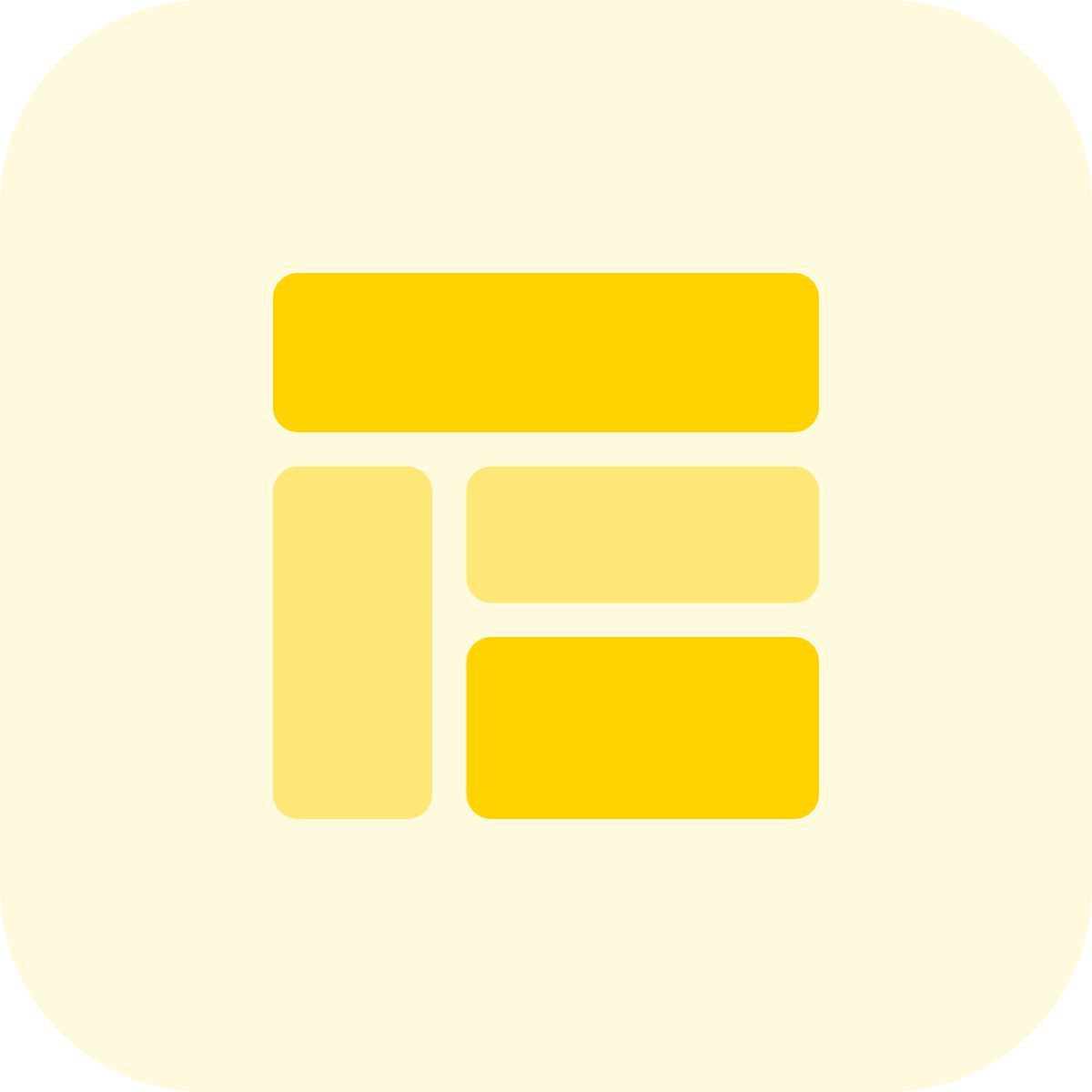 layout with heading icon