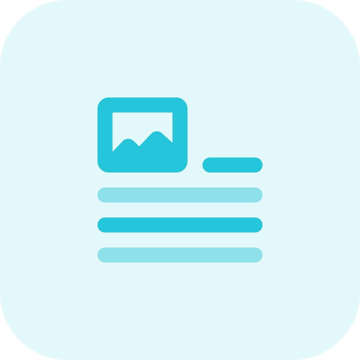top left document image attachment page layout setting interface icon