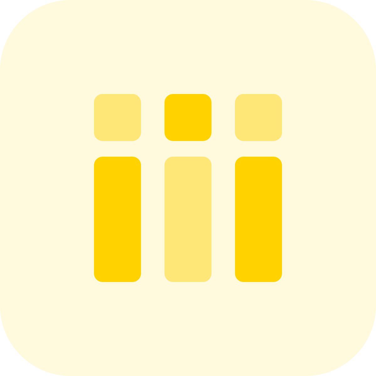 disposición de barras verticales icon