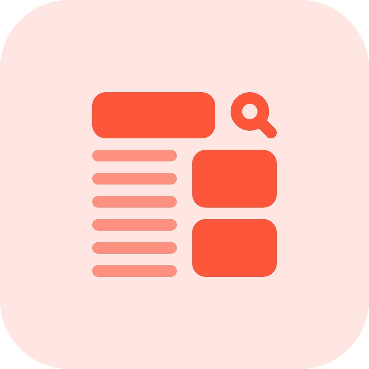 검색 결과 레이아웃 icon