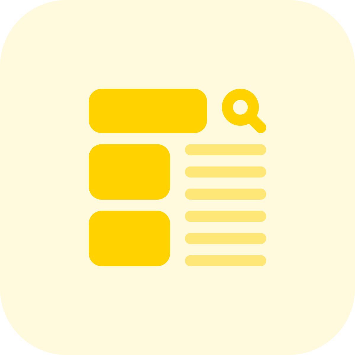 présentation des résultats de recherche icon