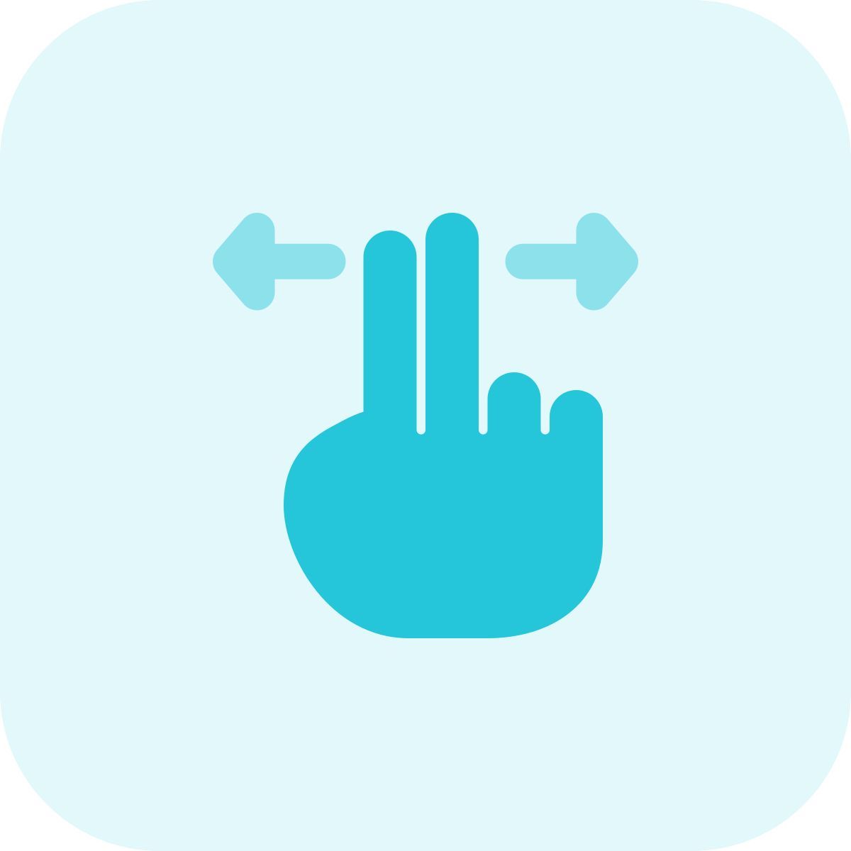 défilement horizontal à deux doigts icon