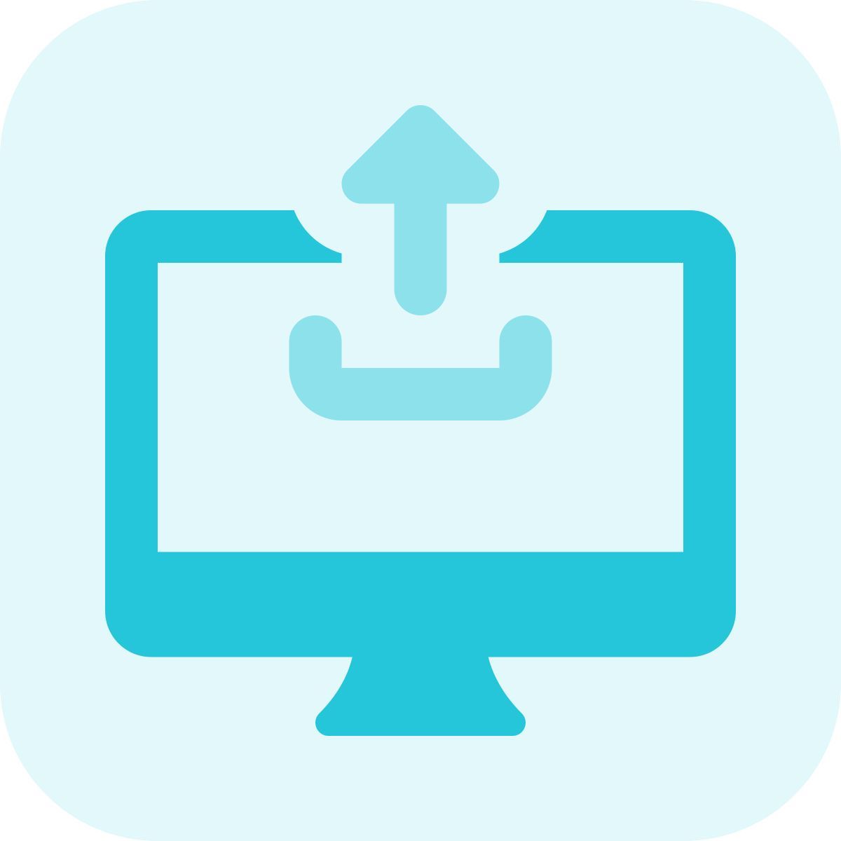 computer upload icon