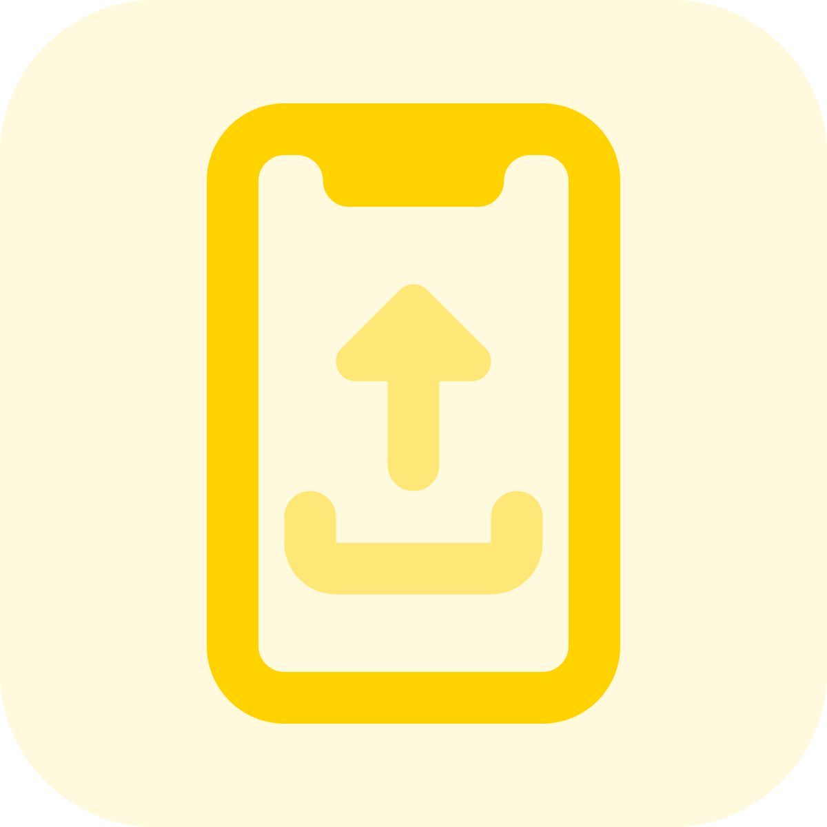 smartphone upload icon
