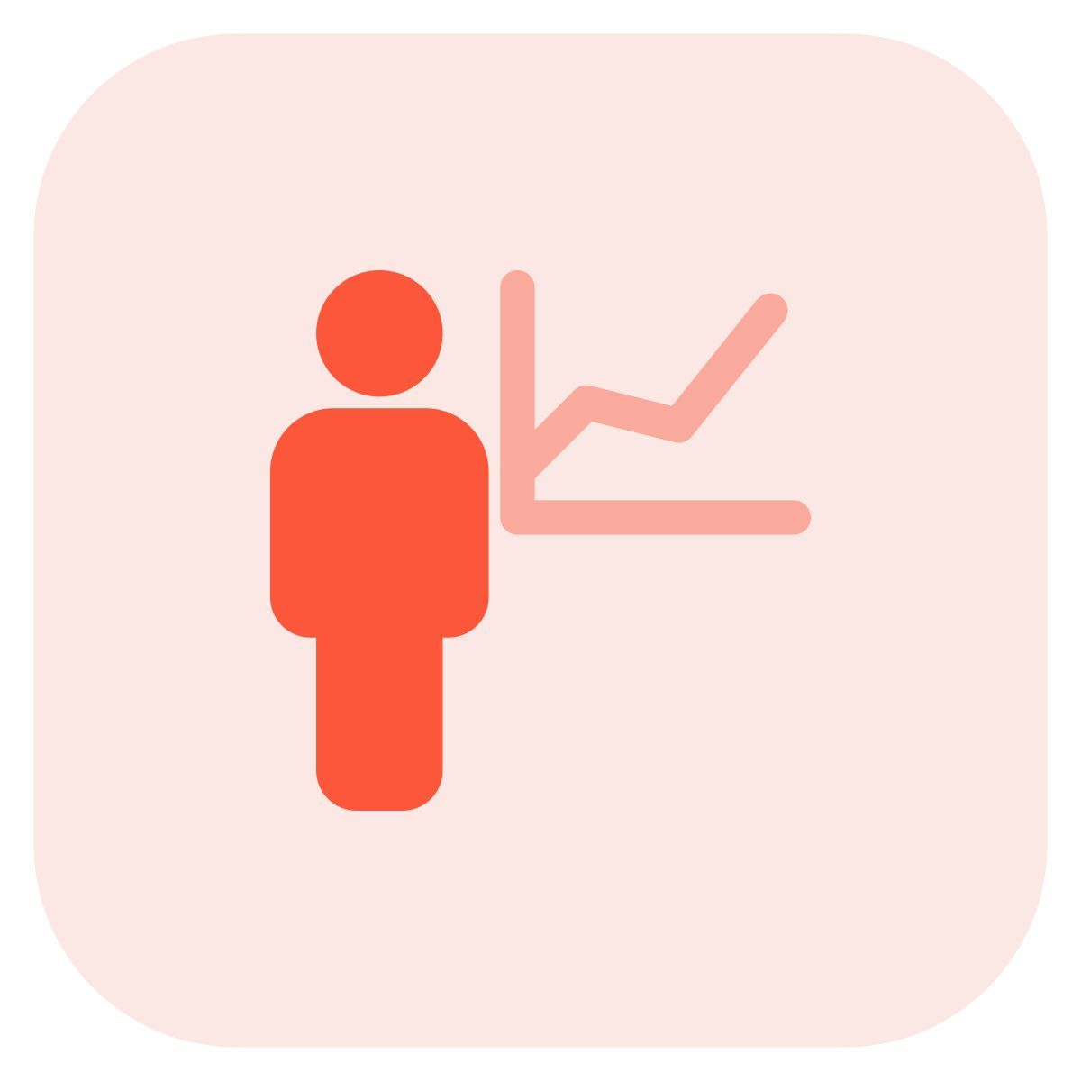 직원 통계의 상승 추세 매출 차트 icon