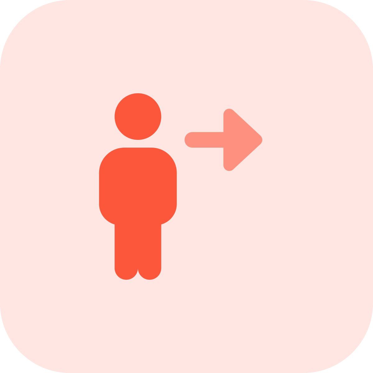 user logging out icon