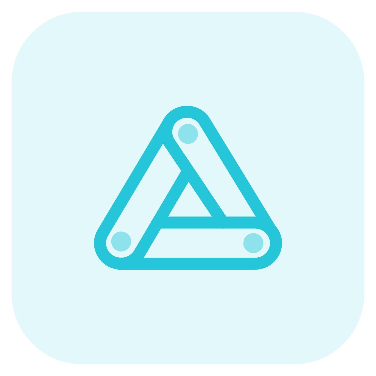 letrero externo de advertencia con tráfico triangular de unión de tres lados tritone tal revivo icon