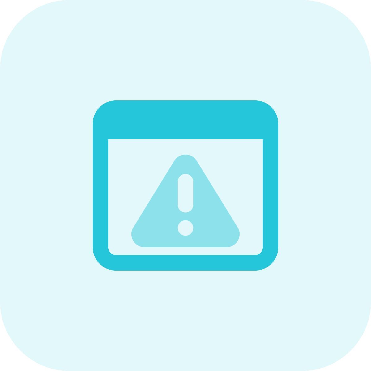 web warning icon