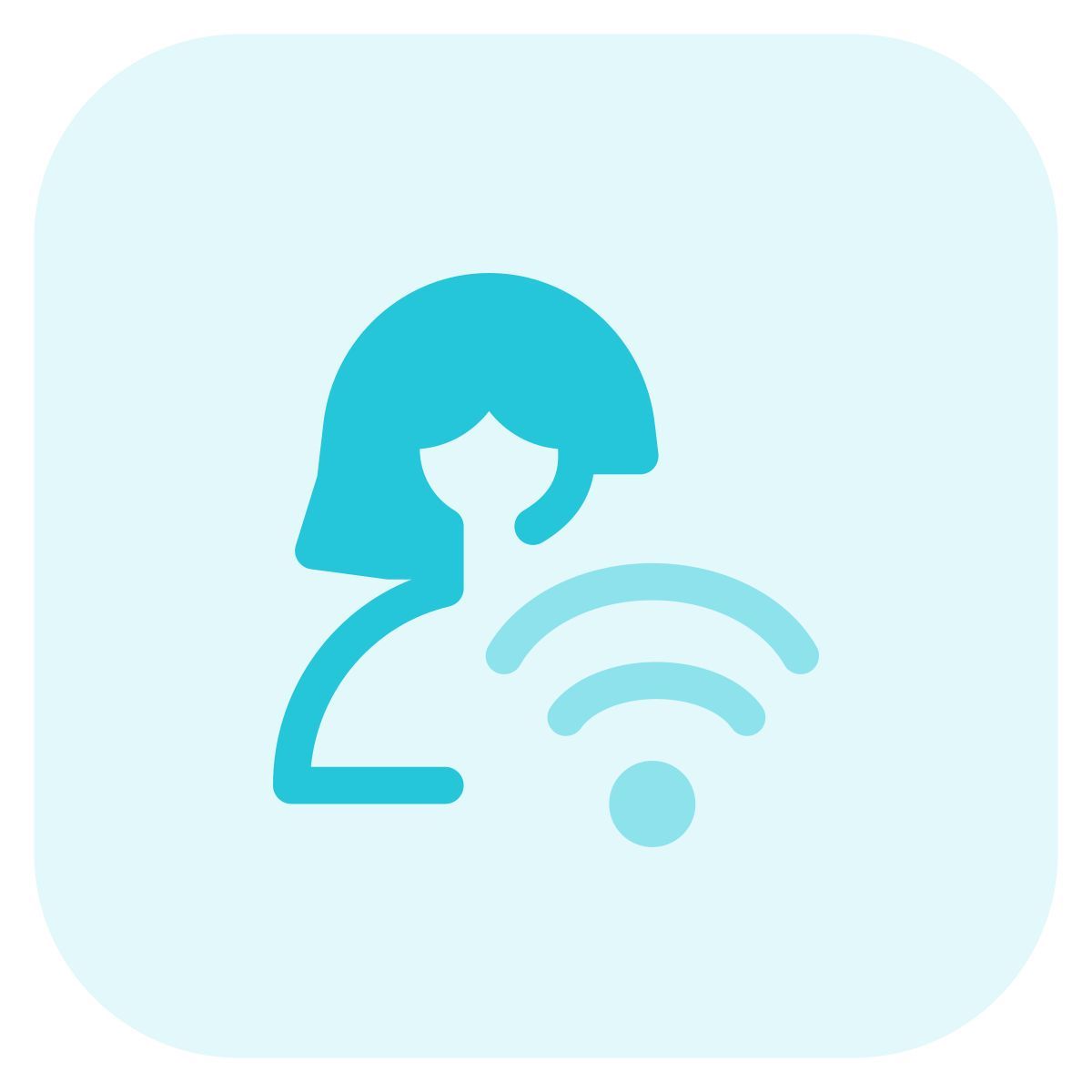 wireless internet router key shared with single user in a company icon