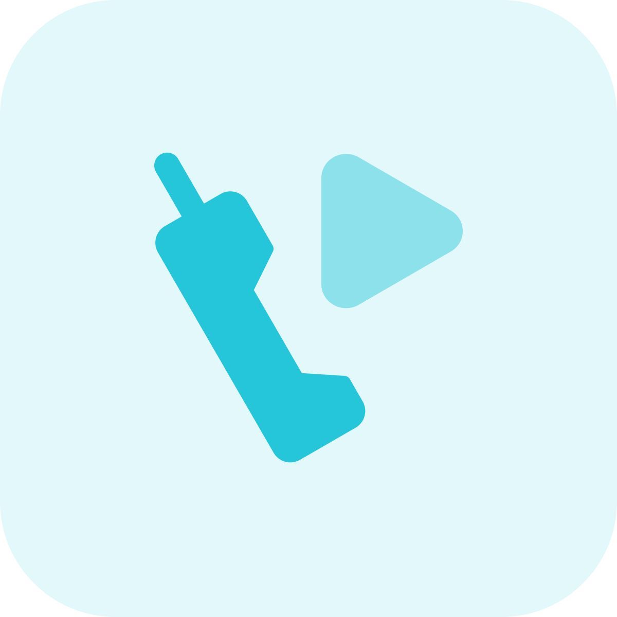 satellite phone play icon