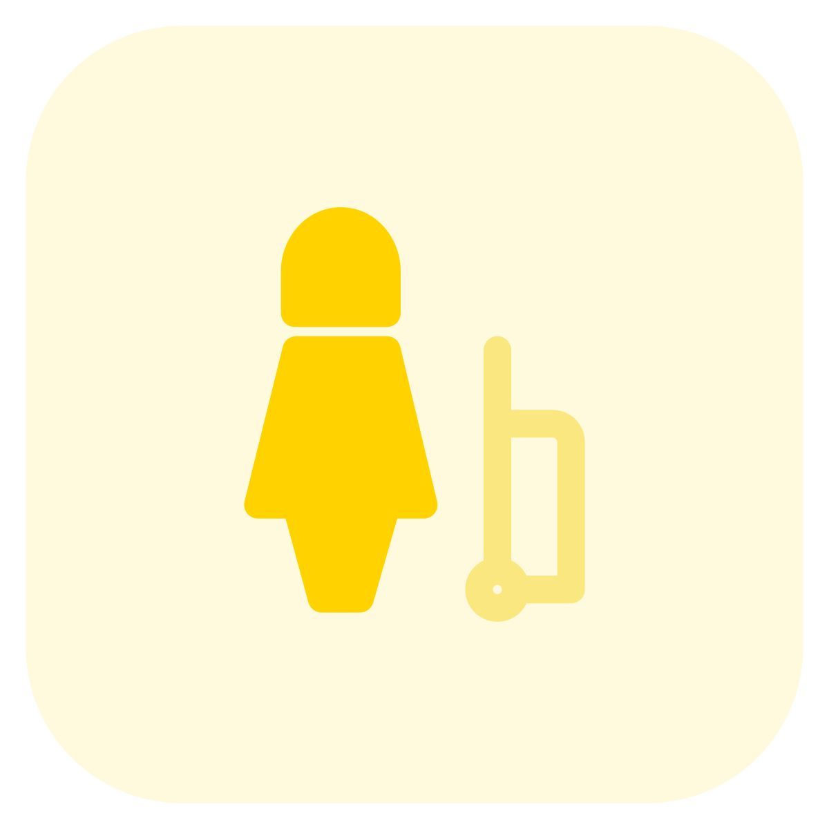 travelling woman icon