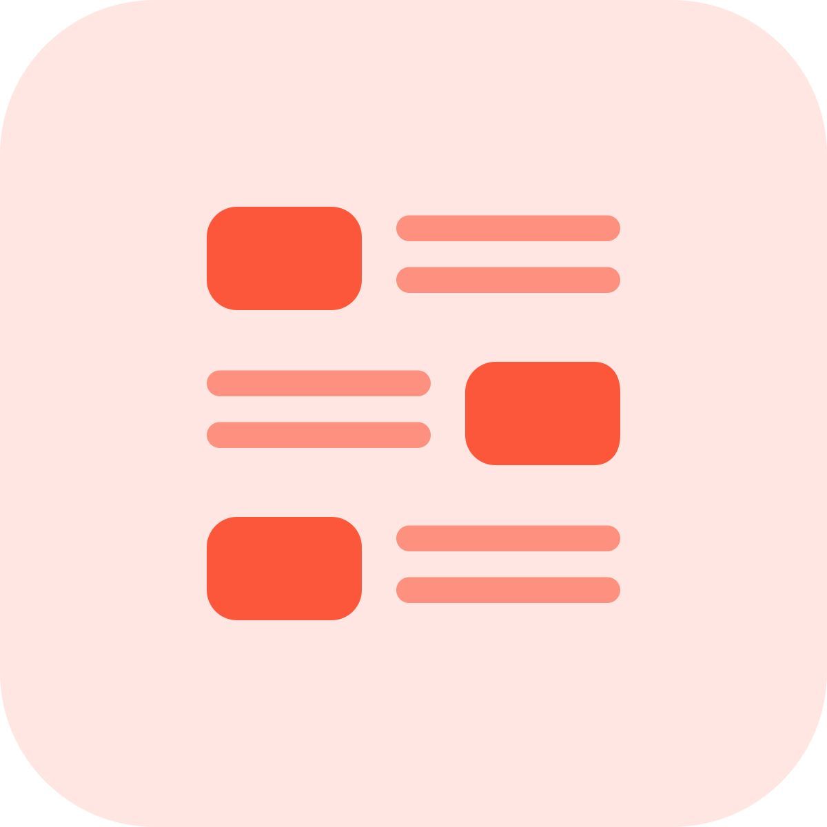 layout de conteúdo dinâmico icon