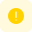 Computer error alert notification with alertness warning icon