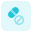 Drugs and medication not allowed without prescription icon