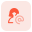 external female-user-emailing-and-contacting-other-staff-members-closeupwoman-tritone-tal-revivo icon