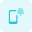 external mobile-phone-on-ringer-mode-with-bell-logotype-action-tritone-tal-revivo icon