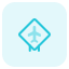 external airport-sign-board-with-an-airplane-layout-traffic-tritone-tal-revivo icon