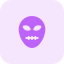 external alien-head-with-mouth-stitched-isolated-on-white-background-astronomy-tritone-tal-revivo icon