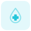 external blood-bank-with-droplet-and-plus-logotype-layout-hospital-tritone-tal-revivo icon