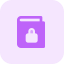 external book-with-secure-with-padlock-layout-logotype-security-tritone-tal-revivo icon