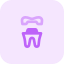 external capping-of-a-tooth-or-dental-crown-isolated-on-a-white-background-dentistry-tritone-tal-revivo icon