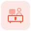 external cashier-department-with-computer-on-a-desk-mall-tritone-tal-revivo icon
