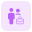 external employees-with-helper-and-the-briefcase-fullmultiple-tritone-tal-revivo icon