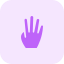 external four-fingers-hand-gesture-in-political-campaign-with-back-of-the-hand-votes-tritone-tal-revivo icon