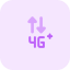 external fourth-generation-network-plus-and-internet-connectivity-logotype-mobile-tritone-tal-revivo icon
